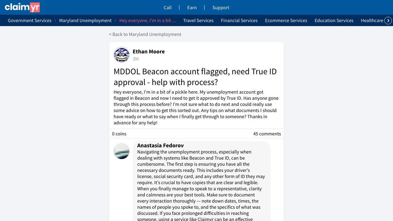 Maryland MDDOL How to Fix True ID Verification for Flagged Beacon Account