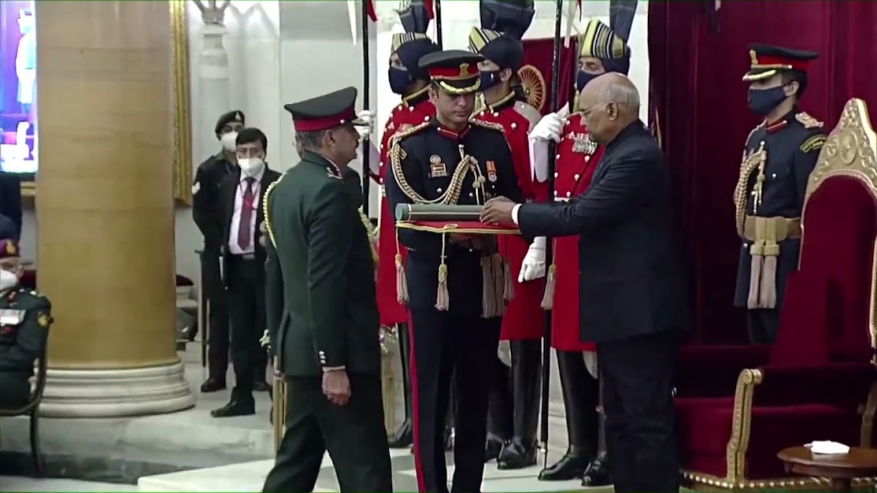 President Kovind presents Ati Vishisht Seva Medal to Lt. General Nav K Khanduri, VSM