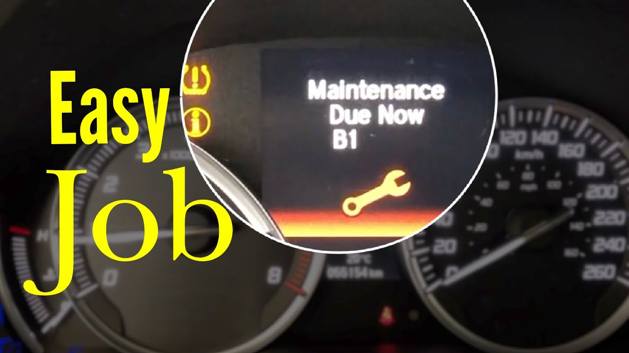 Acura MDX B1 Service and reset maintenance light