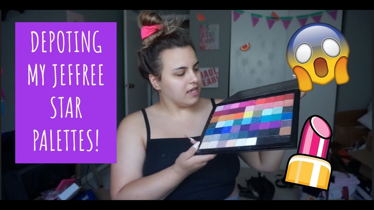 DEPOTING *ALMOST* ALL OF MY JEFFREE STAR EYESHADOW PALETTES!