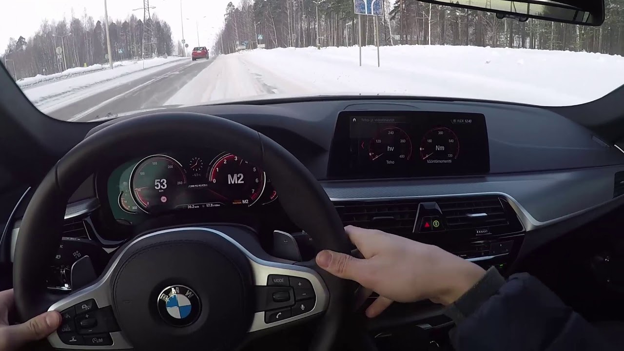 BMW M550i 2018 - 462hp - POV Drive in the Snow
