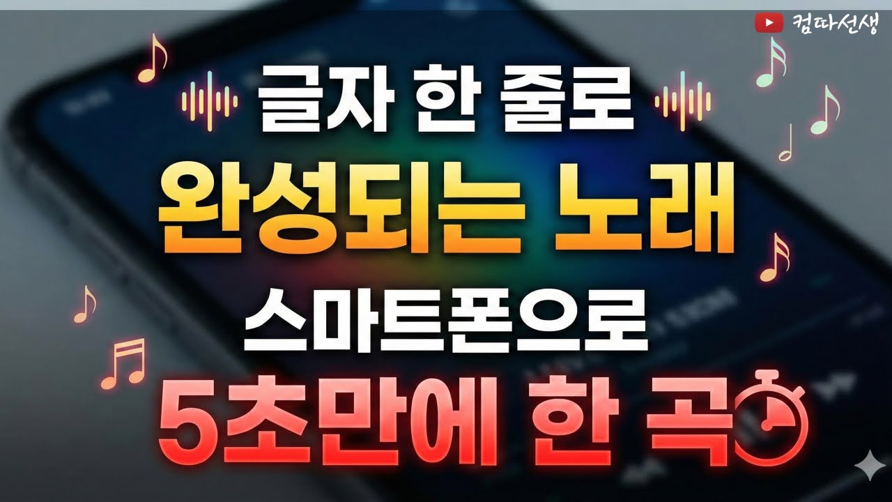 스마트폰으로 무료 AI 노래 만들기 / 왕초보 누구나 작곡가가 될 수 있다 / 수노 AI 사용법