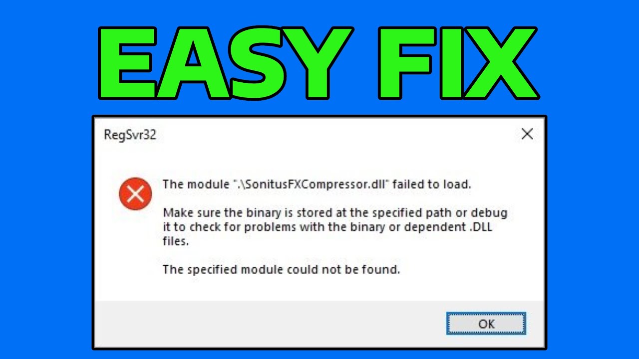 How To Fix Unable to Register the DLL/OCX Error RegSvr32 Failed with Exit Code 0x3