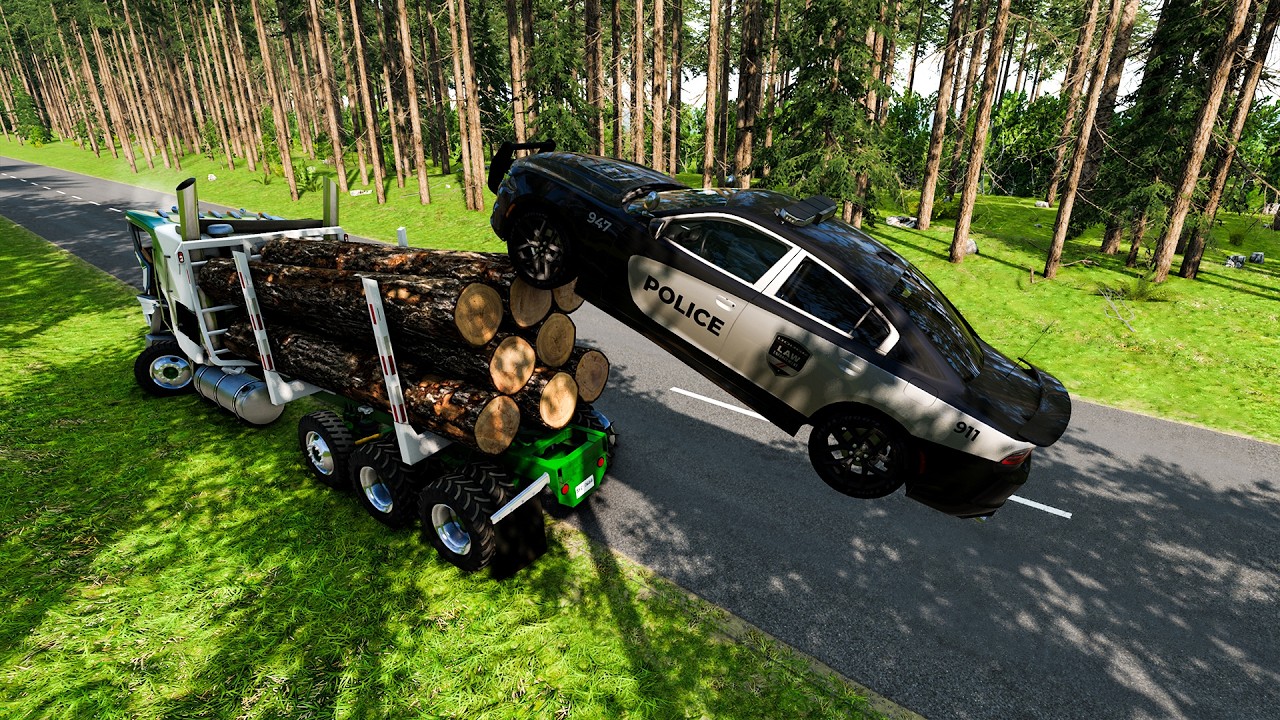 Police Chase and Car Crashes #01 [BeamNG Drive]