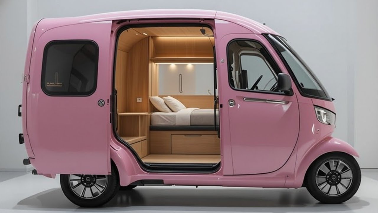 „Hör auf, Miete zu zahlen! Lerne Deutschlands pinken Elektro-Camper 2026 kennen!“