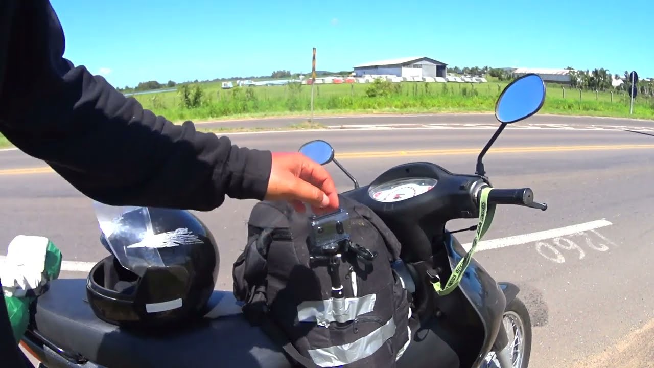 Viajei 560km de BIZ 100cc de Santa Catarina ao RS