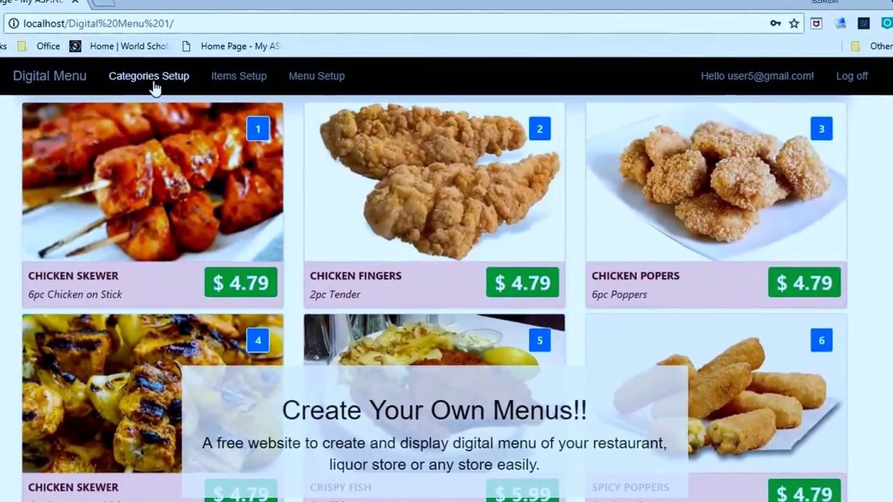Free Digital Menu Board System 2024