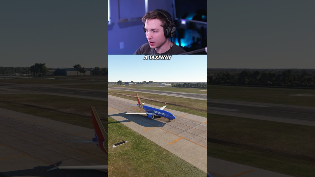 Southwest 737 пытается взлететь с рулежной дорожки