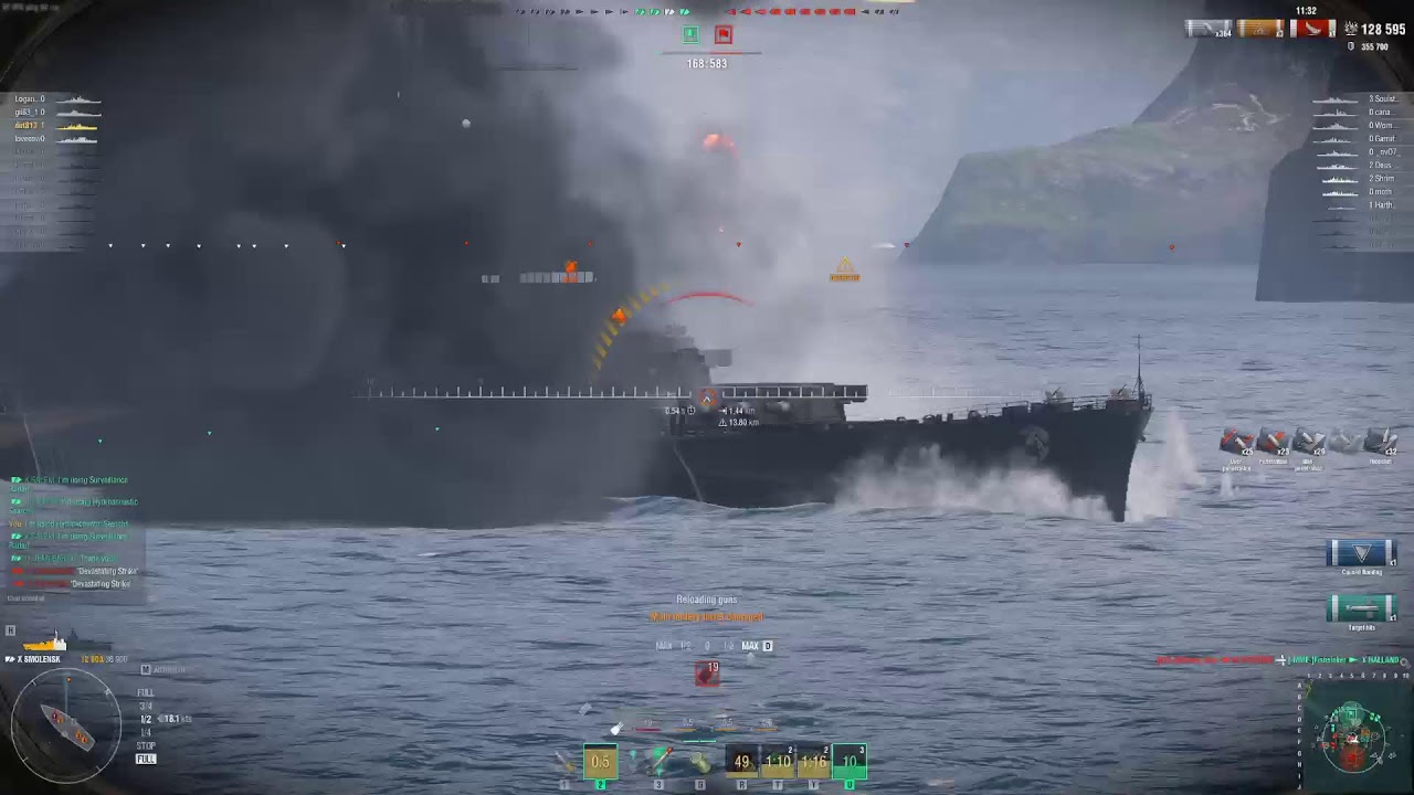 Dirt813 playing World of Warship Gold Rank.