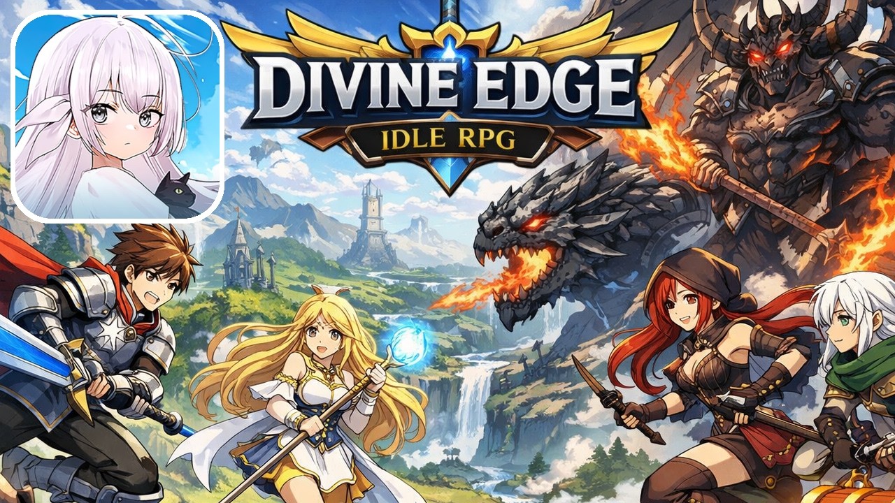 Divine Edge Idle RPG Beginner Gameplay (Android, iOS)