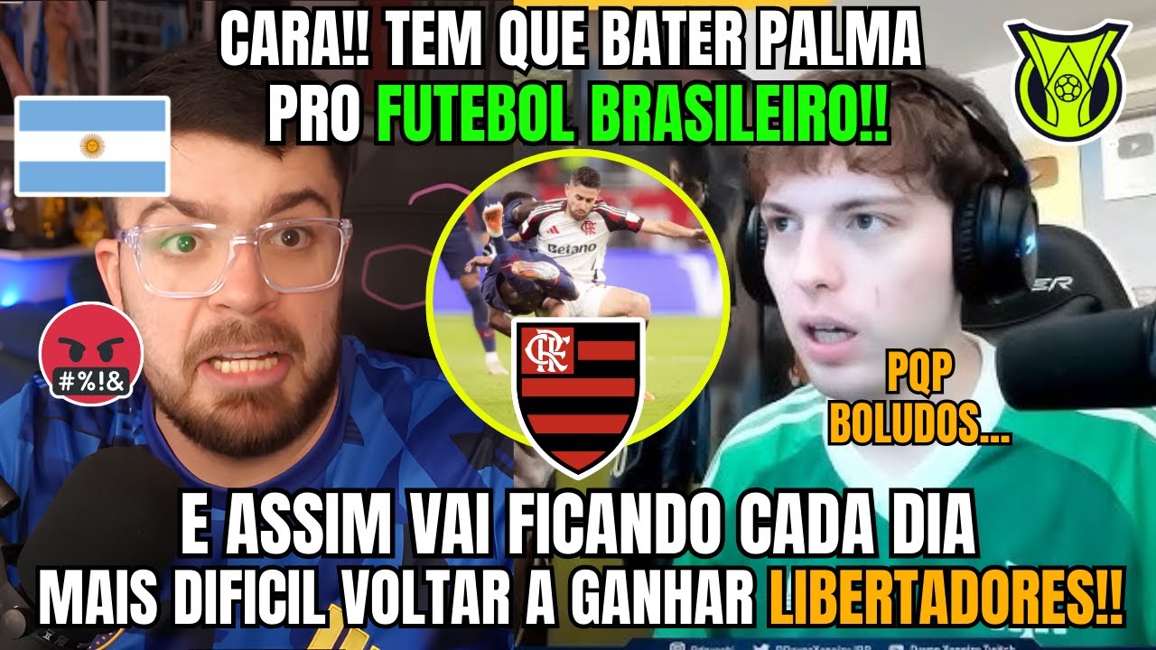 MIDIA ARGENTINA REAGINDO E LOUCOS COM FLAMENGO BATENDO E FRENTE COM PSG E BATE PALMAS !!