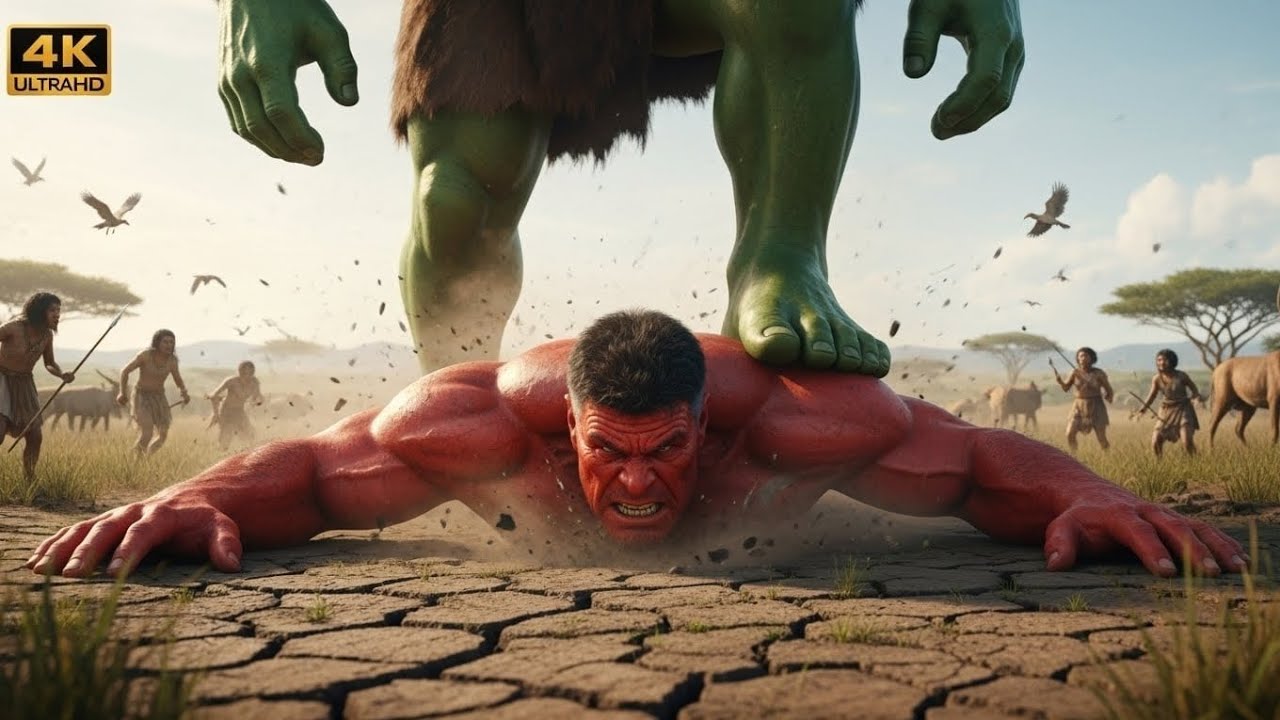 Hulk vs. Red Hulk: Trapped in Prehistoric Times | Titans Battle Before Civilization