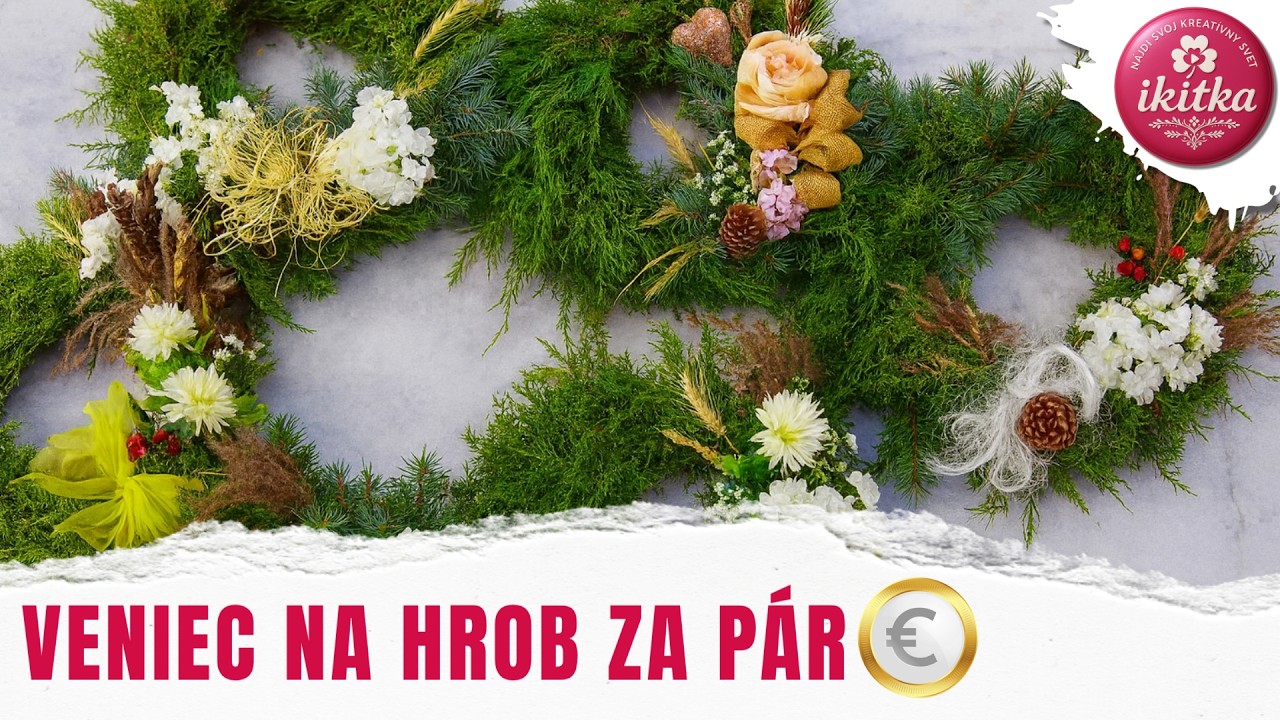 🕯️ Veniec na hrob za pár centov │Jednoduchý DIY návod krok za krokom