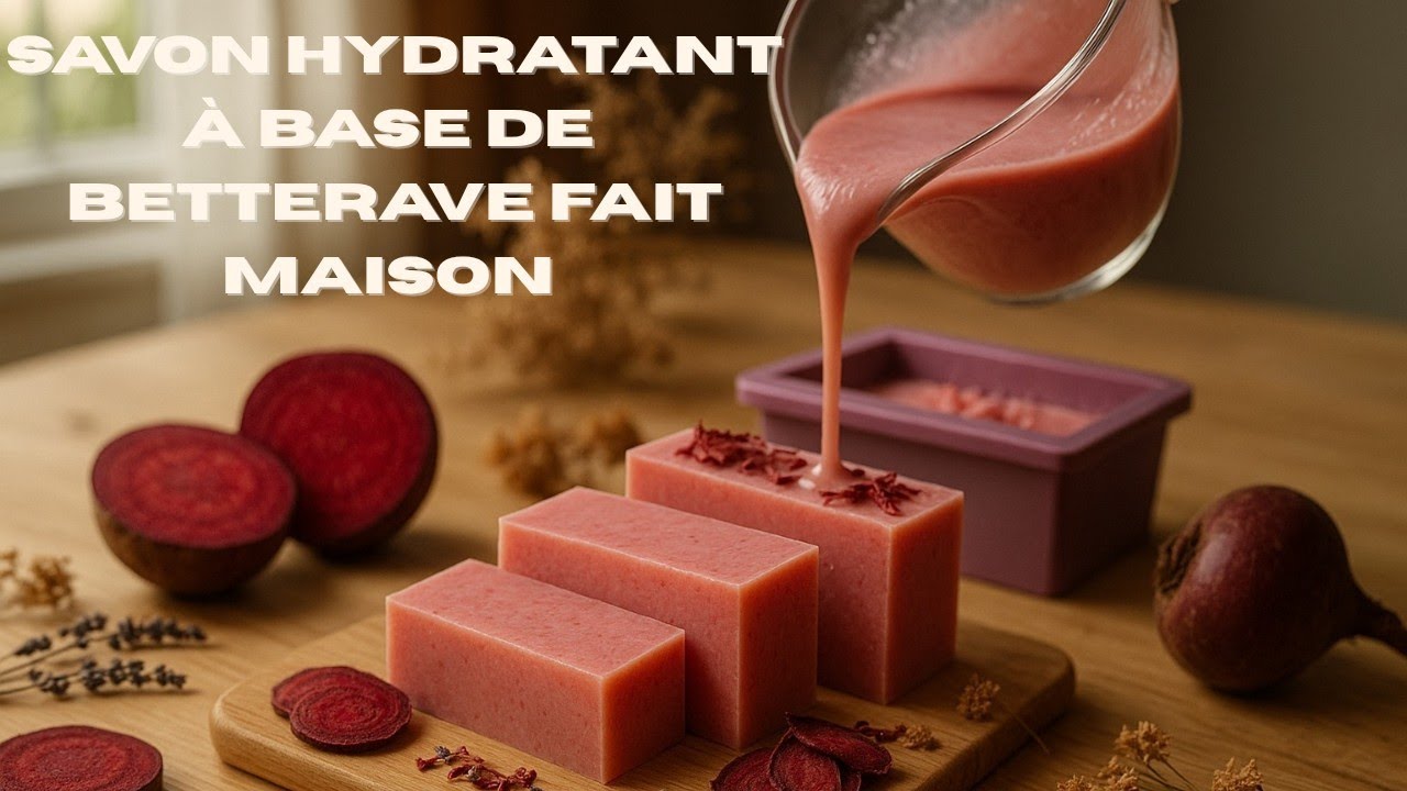 Comment fabriquer Savon Hydratant à la Betterave,Recette facile & Naturelle pour une Peau Éclatante 