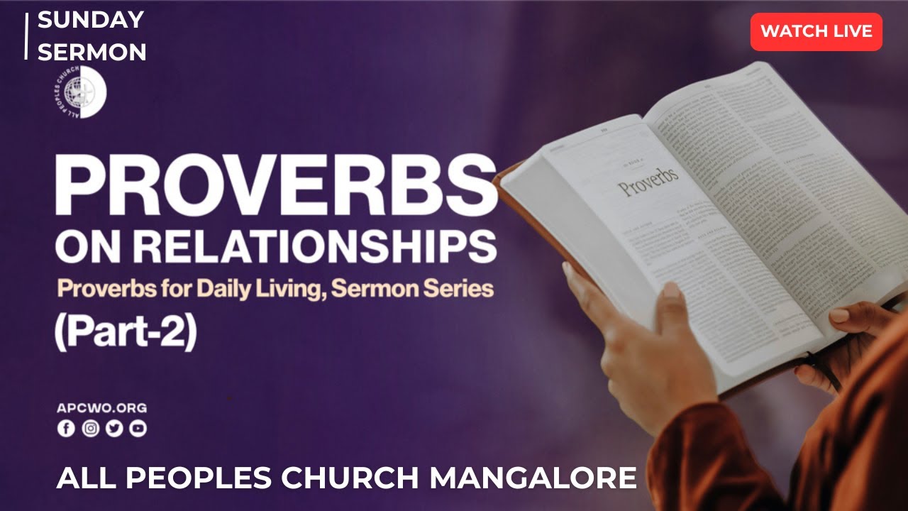 Proverbs on Relationships - Proverbs for Daily Living (Part-2) | Mangalore LIVE (Sun Jan 11, 2026)