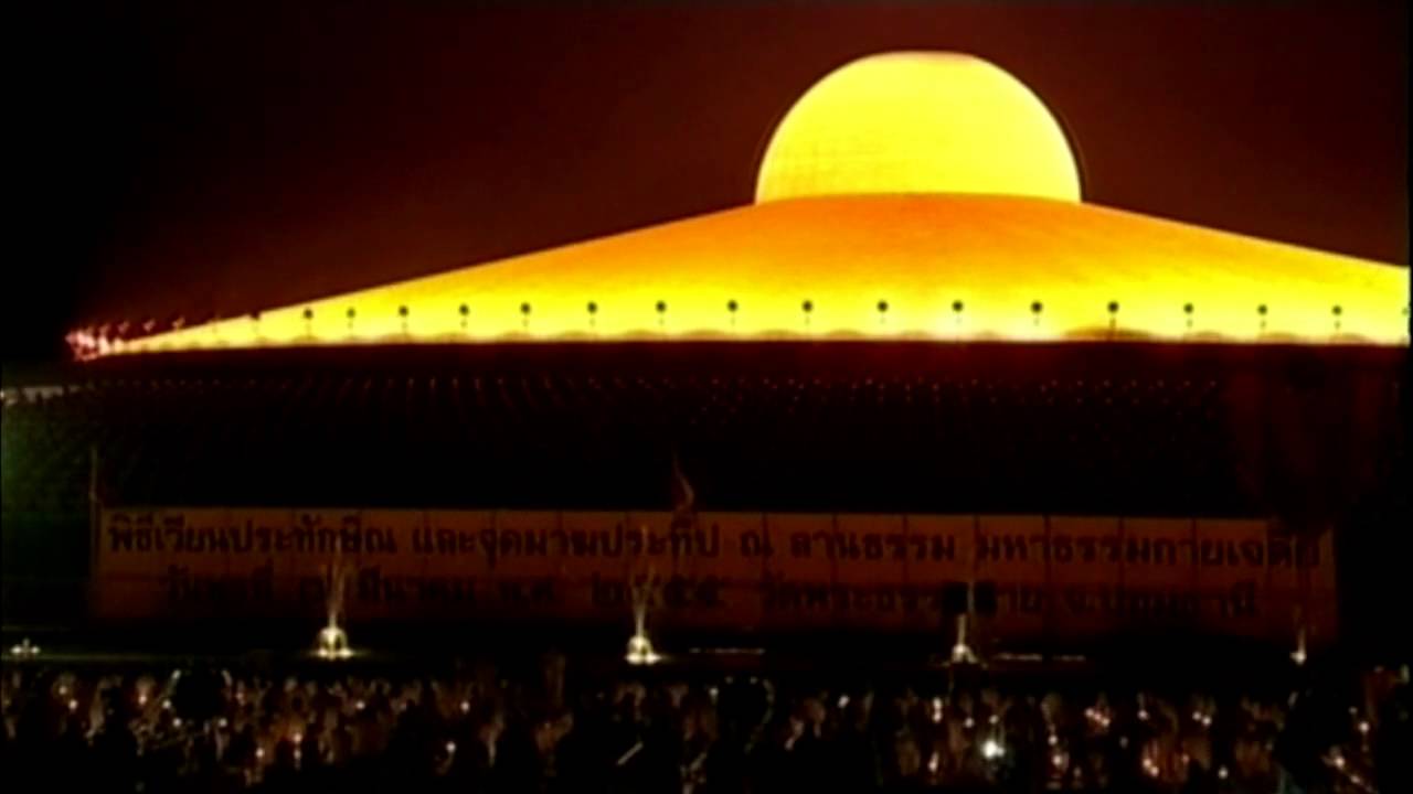 Meditation and Lighting The Lanterns, Makha Puja Day.