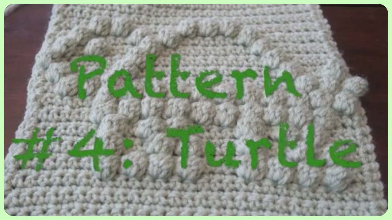 Crochet Bobble Stitch: Turtle Emoji