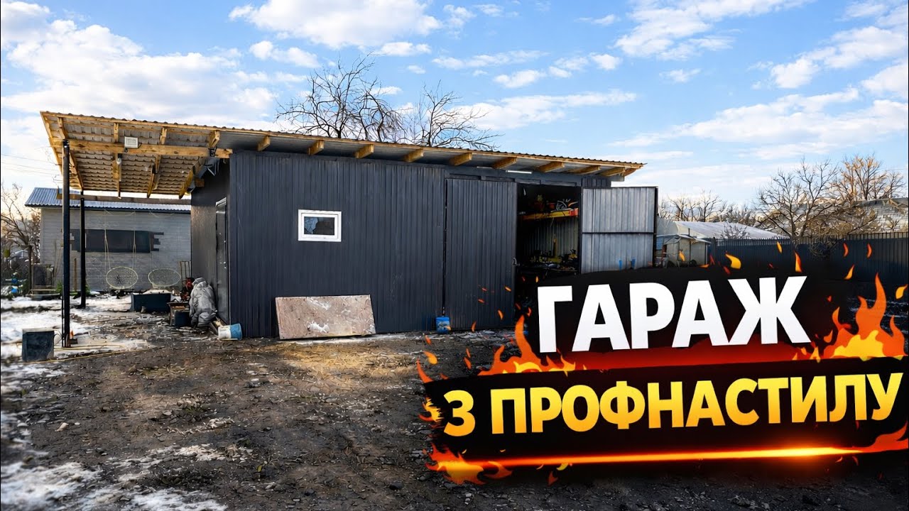 Гараж з профнастилу. Збудував жалію чи ні?