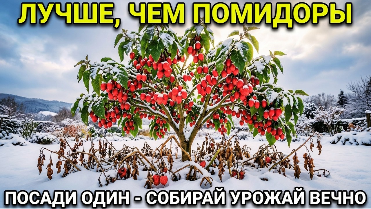 Лучше помидоров. Плодоносит круглый год, хранится 6 месяцев, не требует повторной посадки