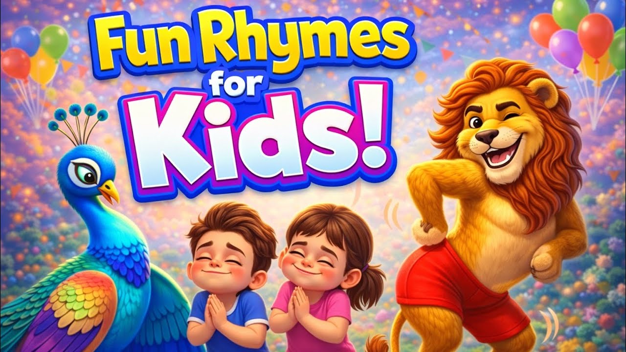 Hindi rhyme for kids 🎵 | Dancing Lion| morni morr special#animalrhymes#kidssongs #preschoollearning 