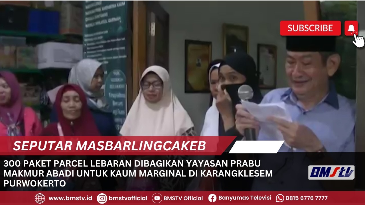 300 PAKET PARCEL LEBARAN DIBAGIKAN YAYASAN PRABU MAKMUR ABADI UNTUK KAUM MARGINAL DI KARANGKLESEM
