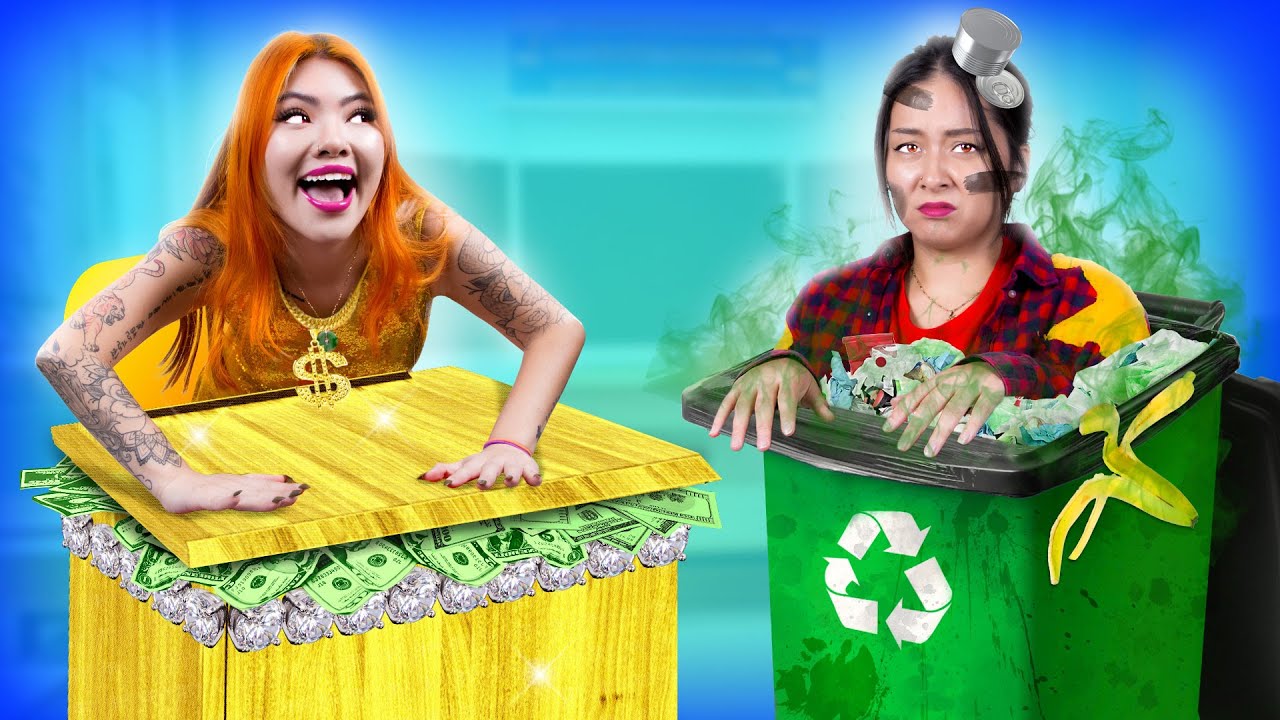RICH VS BROKE VS GIGA RICH AT SCHOOL | WHAT IF I BECOME A BROKE STUDENT BY CRAFTY HACKS PLUS