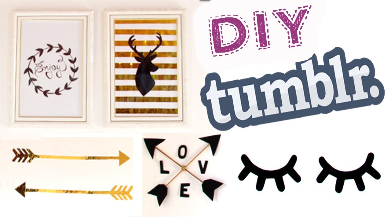 DIY DECORAÇÃO: IDEIAS INCRÍVEIS PARA SEU QUARTO TUMBLR GASTANDO POUCO