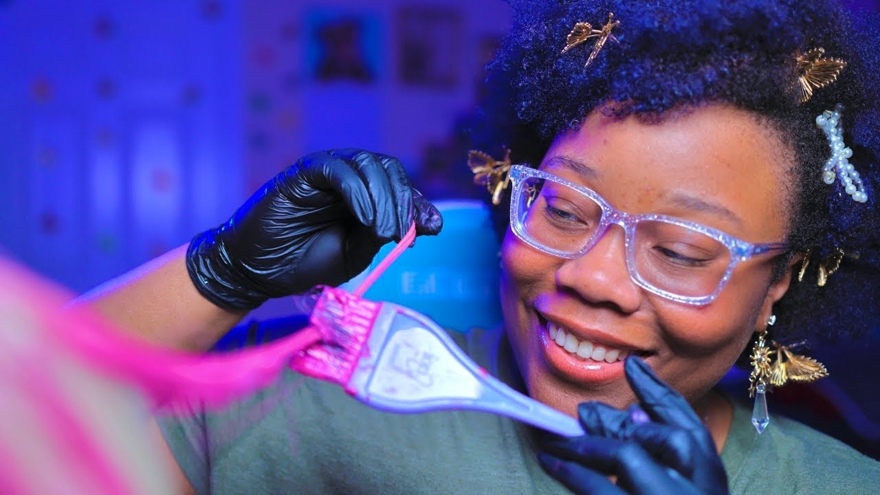 ASMR Hair Stylist Dyes Your Hair ANIME GIRL Pink 💖