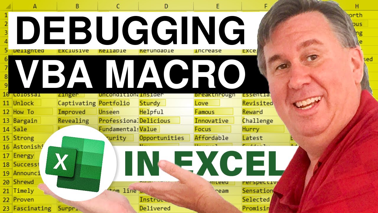 Excel Debugging Discoveries: Debugging VBA Macro - Episode 2096