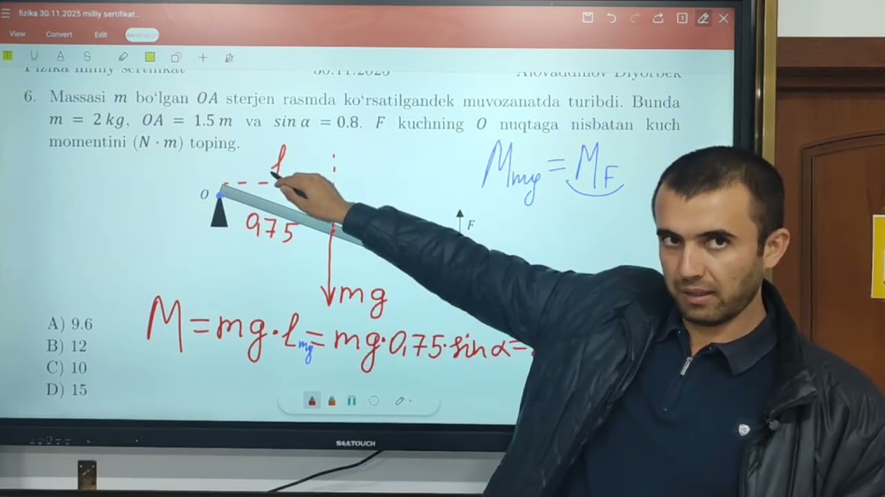 2025-yil 30-noyabrdagi milliy sertifikat savollari yechimi. 1-10 misollar.