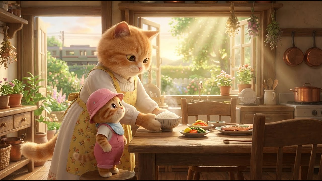 Heartwarming Cat Family | A Cozy Meal and the Journey to Grandma | Catomic Fables