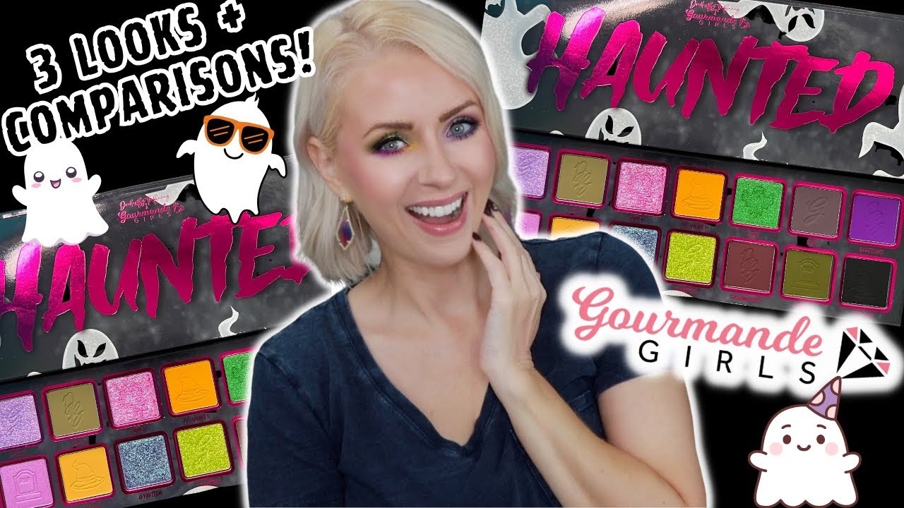 GOURMANDE GIRLS x DOODLES BY THE BUNNY HAUNTED PALETTE | Review + 3 Look Tutorial + Comparisons