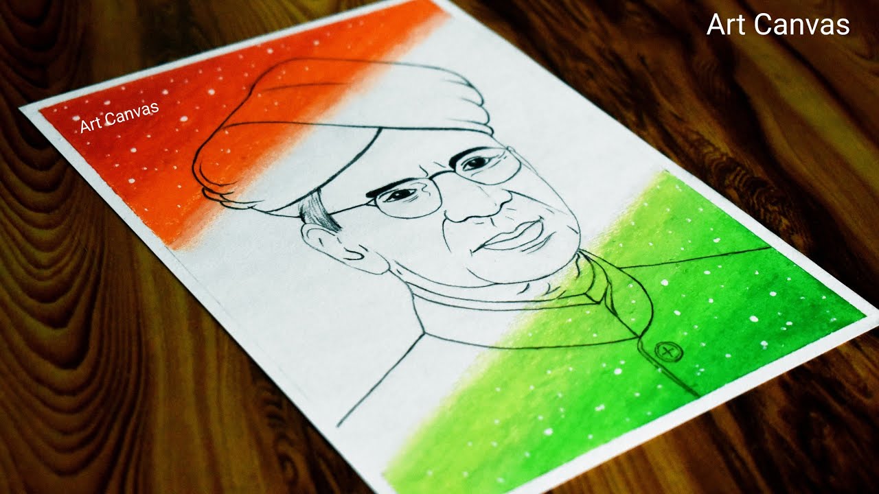 Teacher's day Dr Sarvepalli Radhakrishnan Drawing With Oil Pastel  FOR BEGINNERS / Teachers day