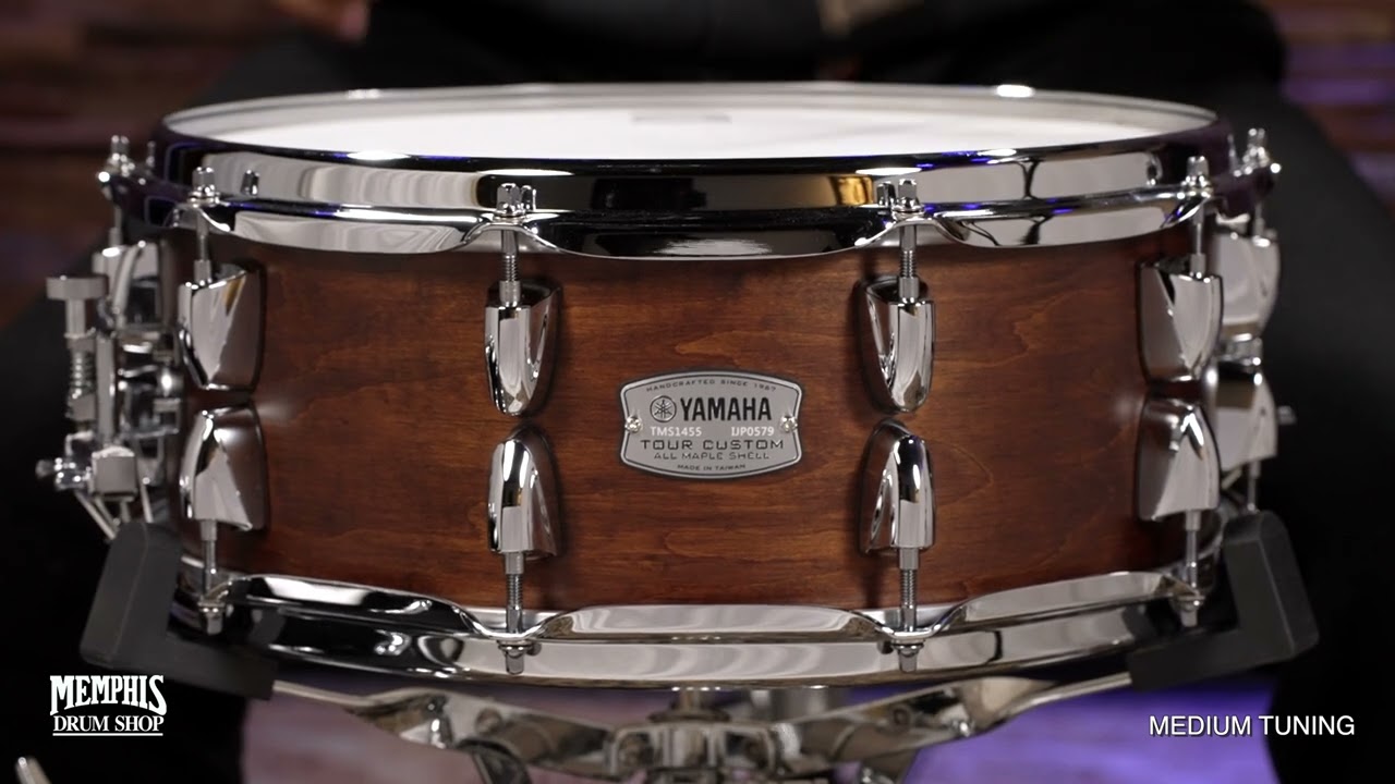 Yamaha 14x5.5 Tour Custom Maple Snare Drum - Chocolate Satin (TMS1455CHS)
