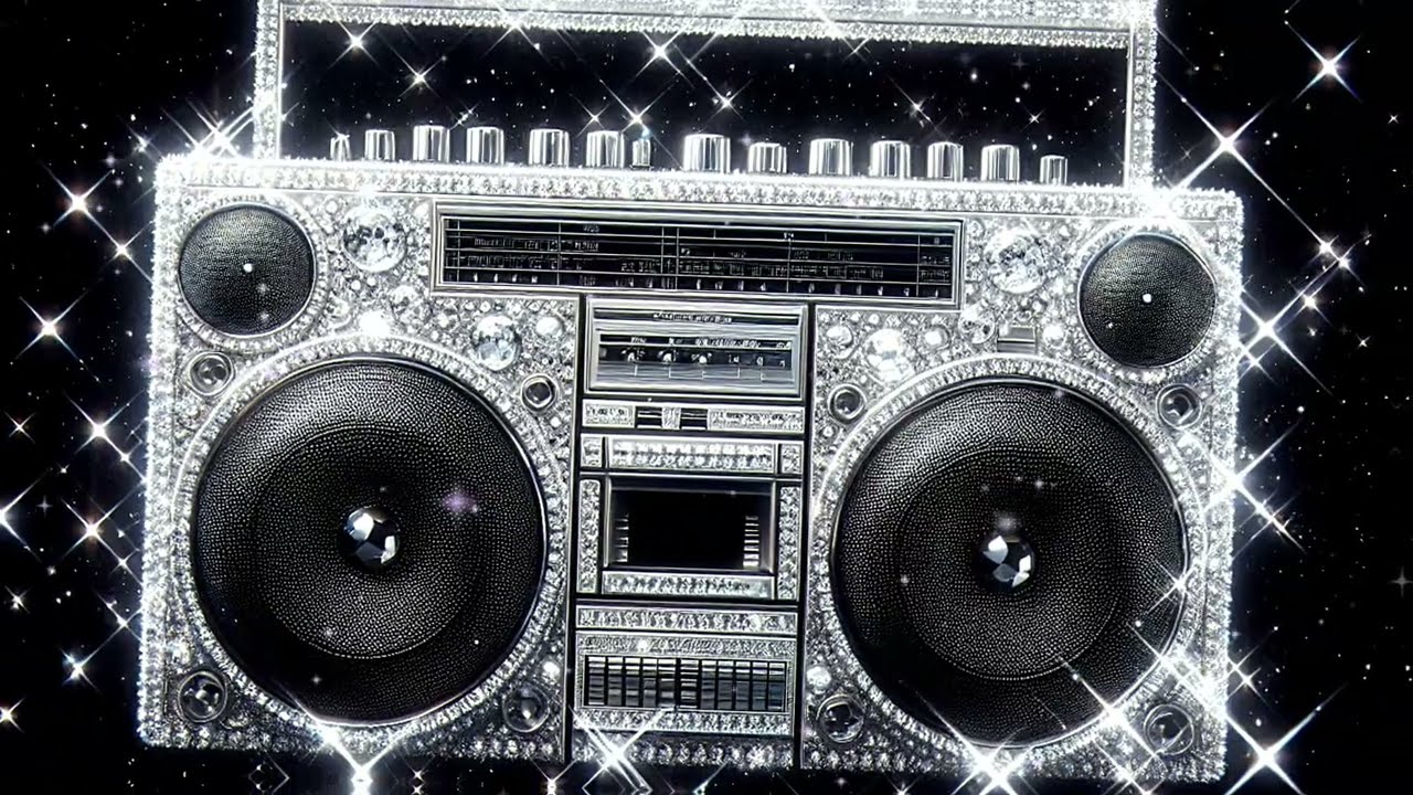 💎 Diamond Dream Boombox | Silent Visual Screen Decor✨
