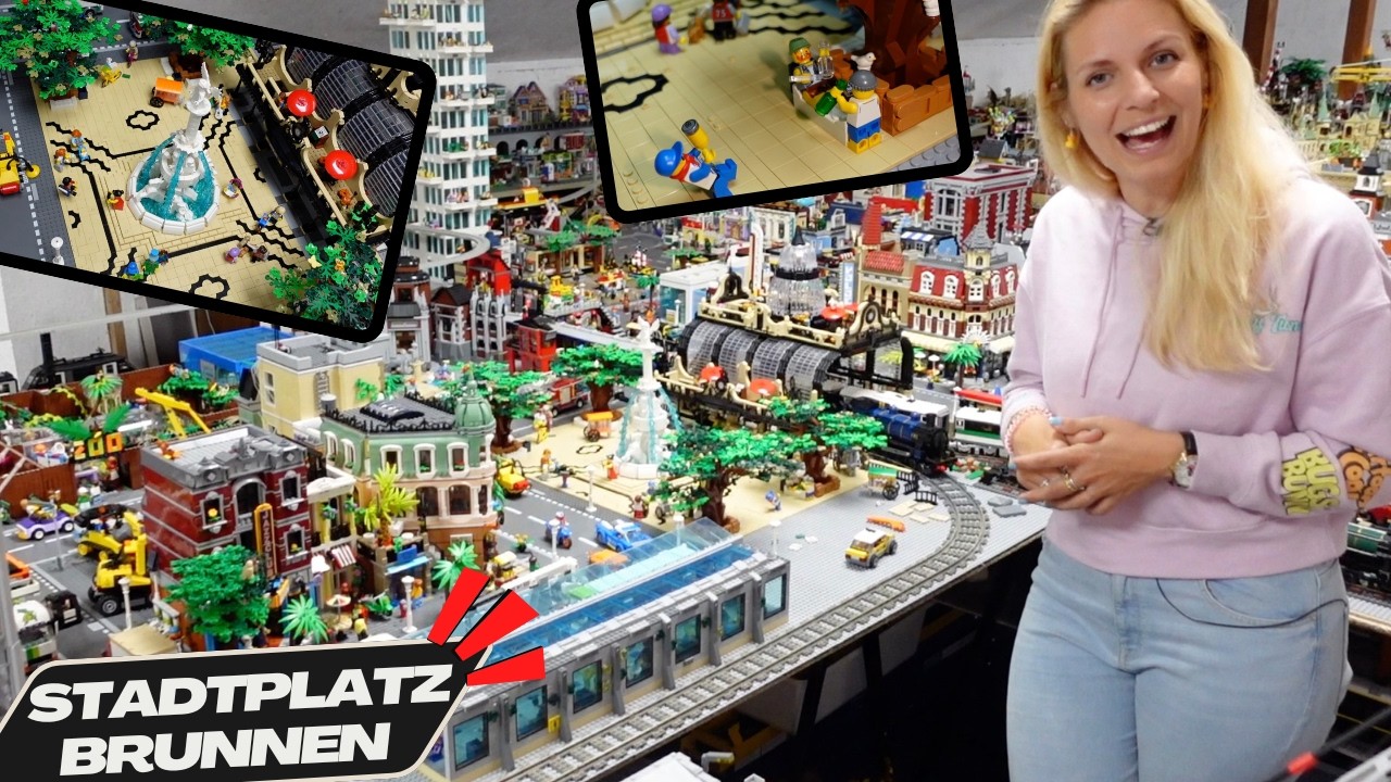 MOC Brunnen⛲ & Busbahnhof🚉 AURORA POINT!🌇 Lego City 297