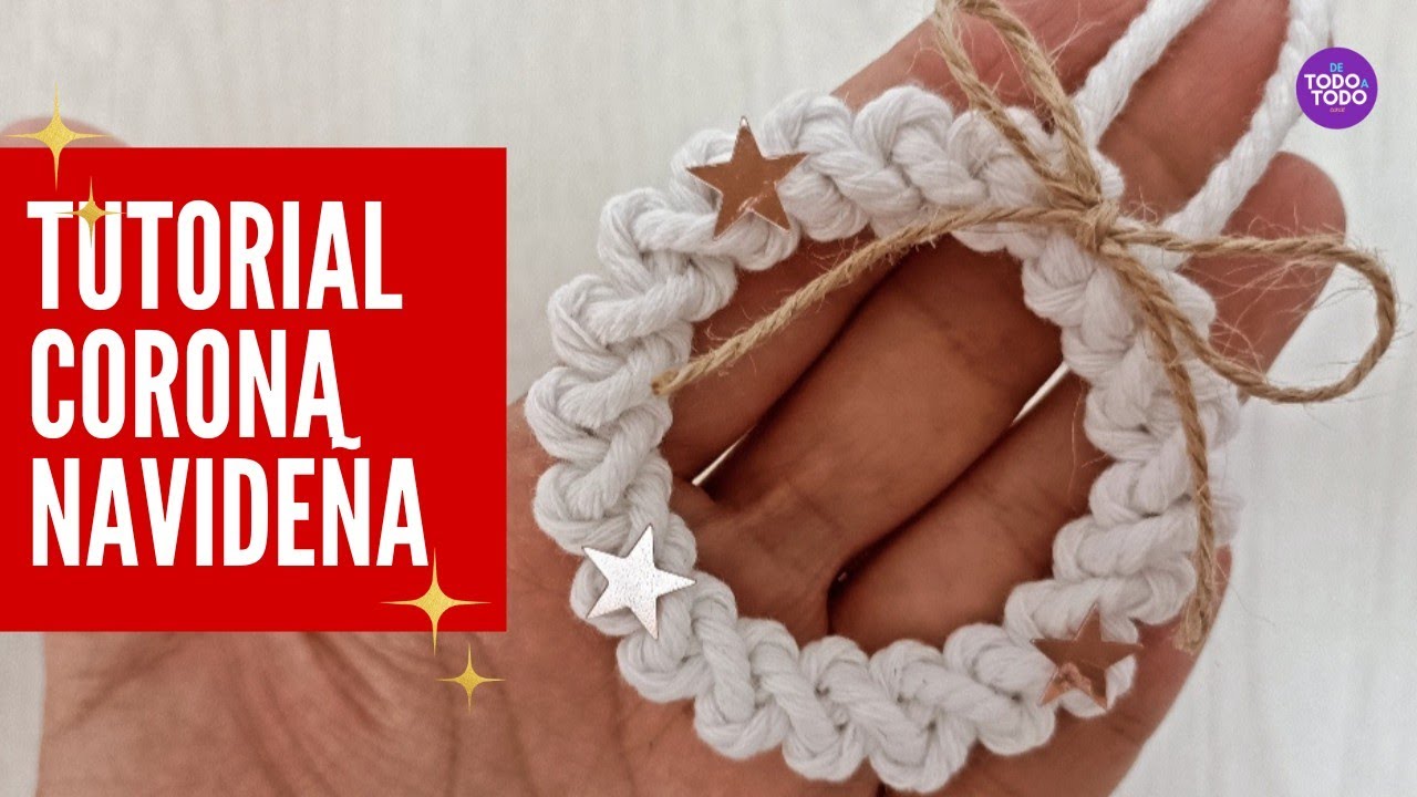 🎄CORONA NAVIDEÑA en MACRAMÉ. DIY Macrame Christmas Ornaments. Macramé Christmas wreath.