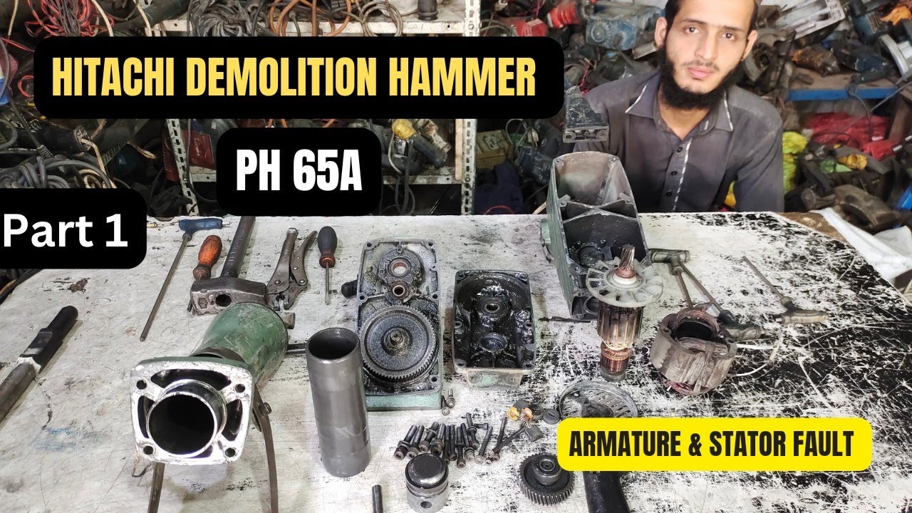 HITACHI DEMOLITION HAMMER ARMATURE & STATOR REPAIR | 65A Armature fault | 65A HILTI #demolition
