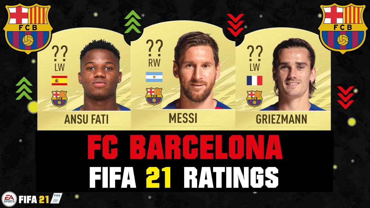 FIFA 21 | FC BARCELONA PLAYER RATINGS! 😱🔥| FT. MESSI, ANSU FATI, GRIEZMANN... etc