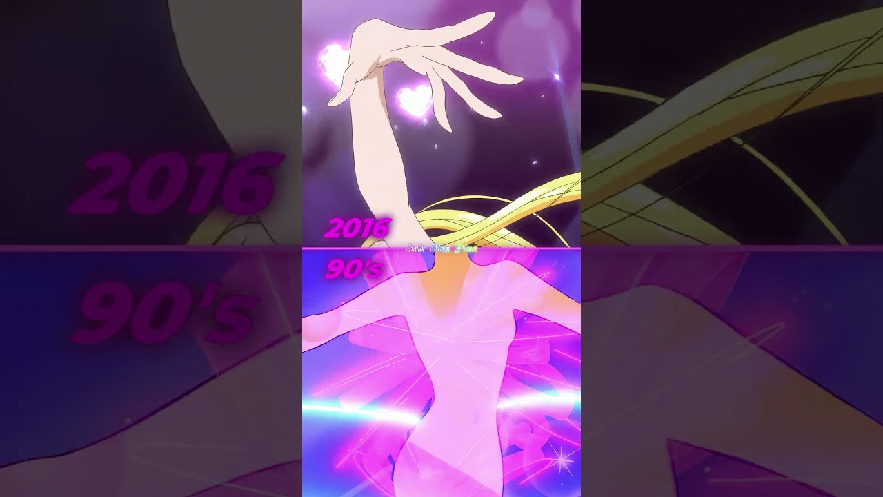Sailor Moon S Vs Sailor Moon Crystal Transformation #sailormoon #sailormooncrystal #fyp