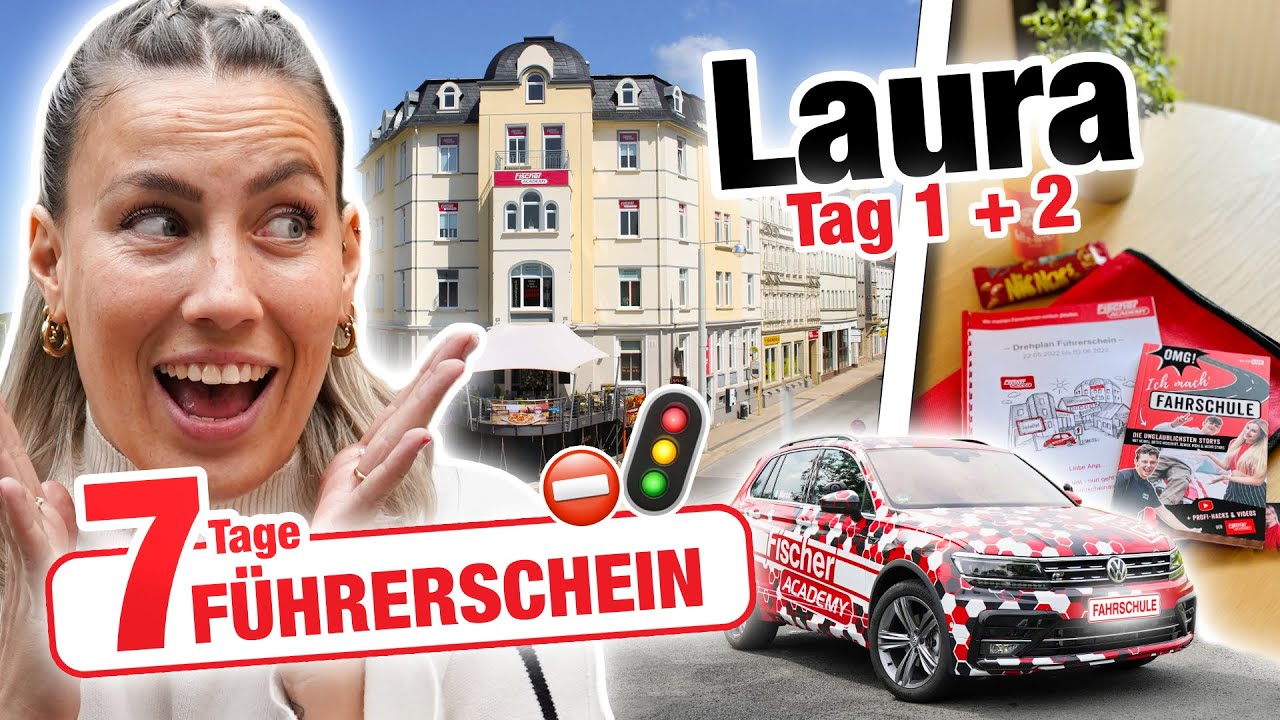 Erste Fahrstunde + Ablauf im Fahrschulinternat 🏡 Tag 1 + 2 Laura Vlog | Fischer Academy