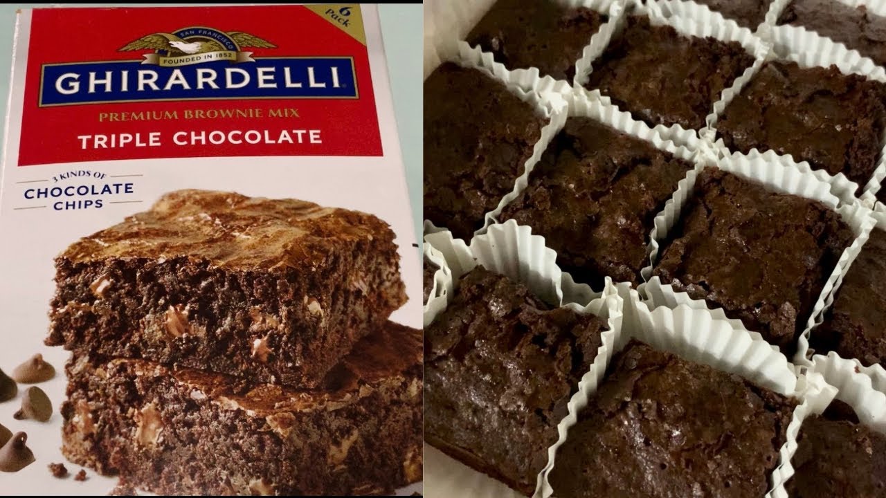 GHIRARDELLI TRIPLE CHOCOLATE PREMIUM BROWNIE MIX | BEST EVER!