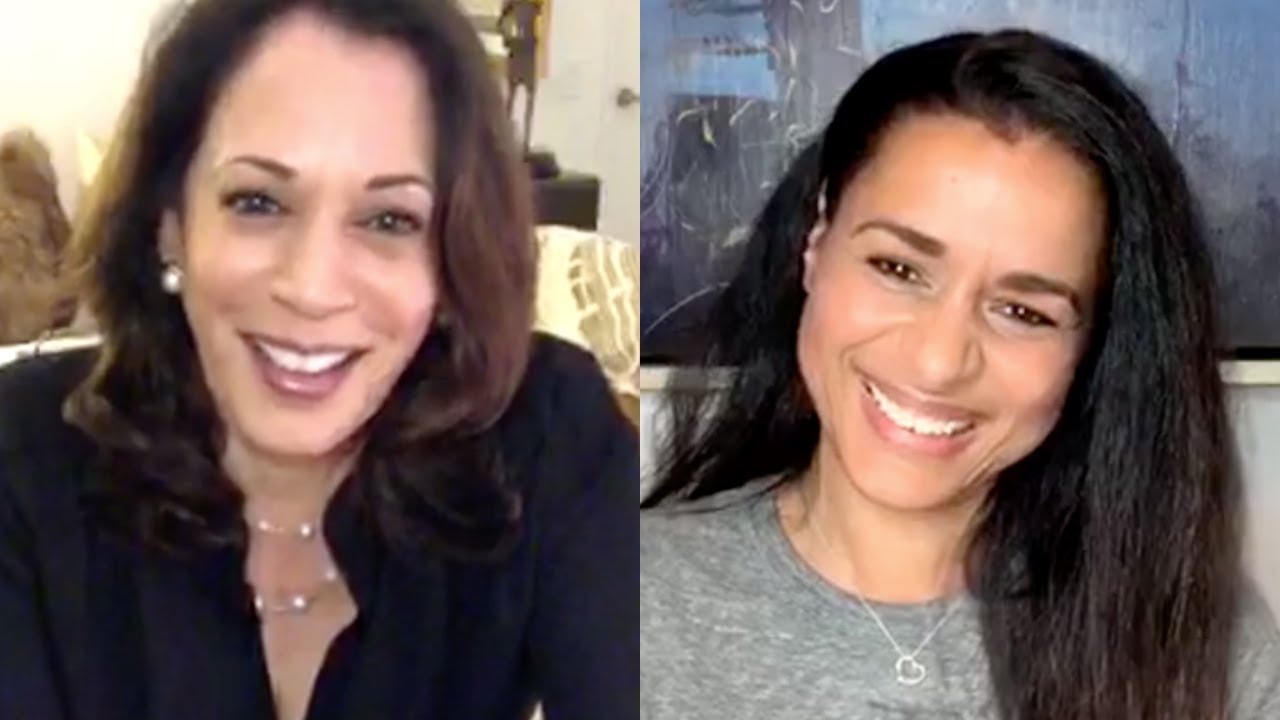 Kamala Harris and @sarahcpr Instagram Live