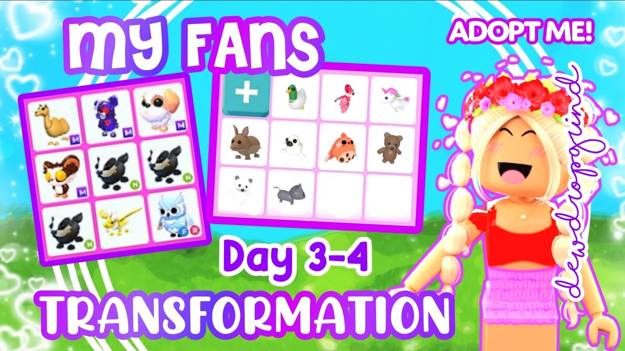 Transforming 😧 MY FANS 😧 Inventory in Adopt Me! ▪︎ DAY 3-4 ▪︎ #adoptme