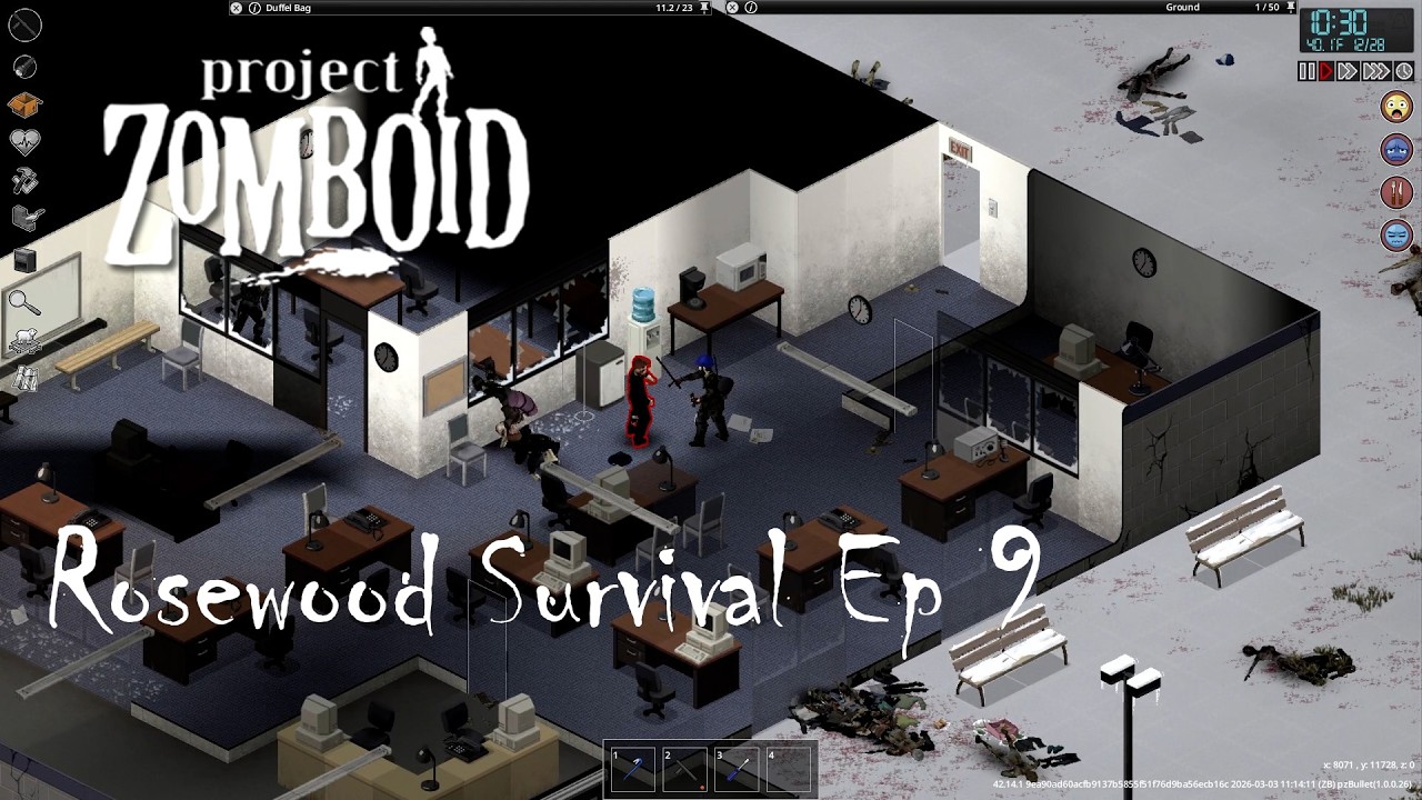 Project Zomboid Rosewood Survival Ep 9 | Liquor is food & some nice policemen help w/ melee weapons