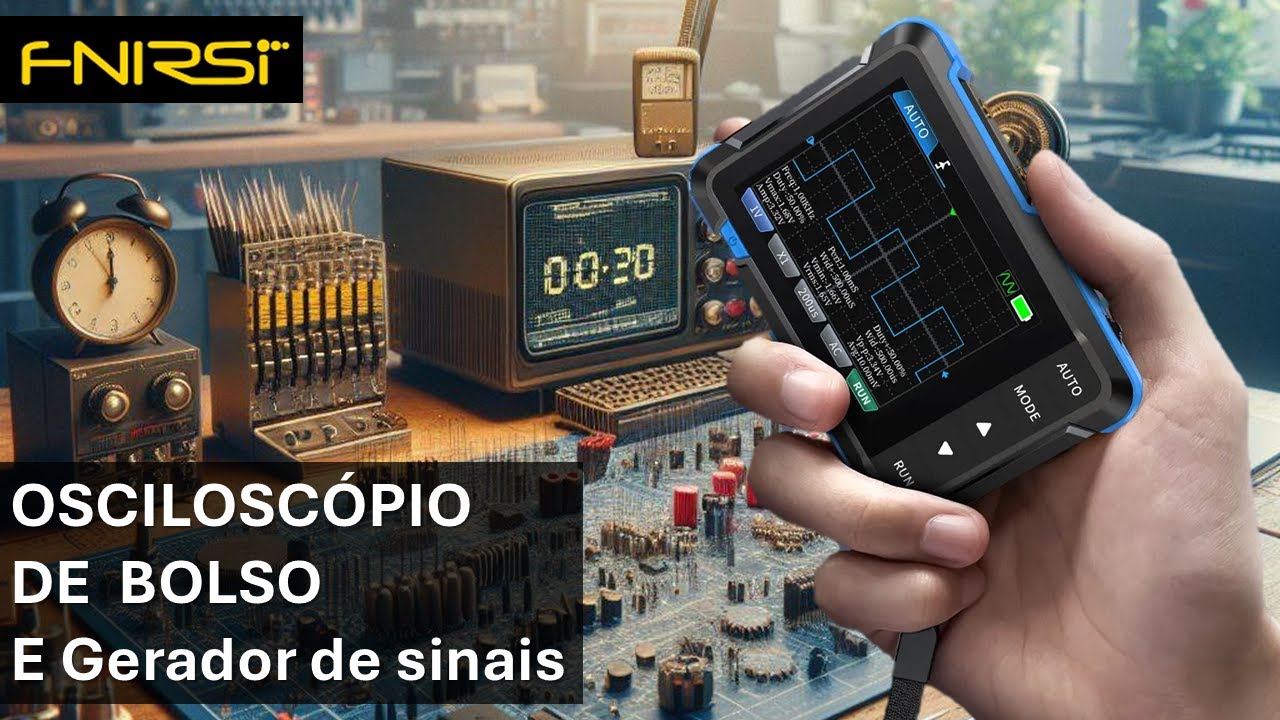 Osciloscópio de Bolso de 1MHZ - Não tem como não se apaixonar por ele.....  FNIRSI DSO153