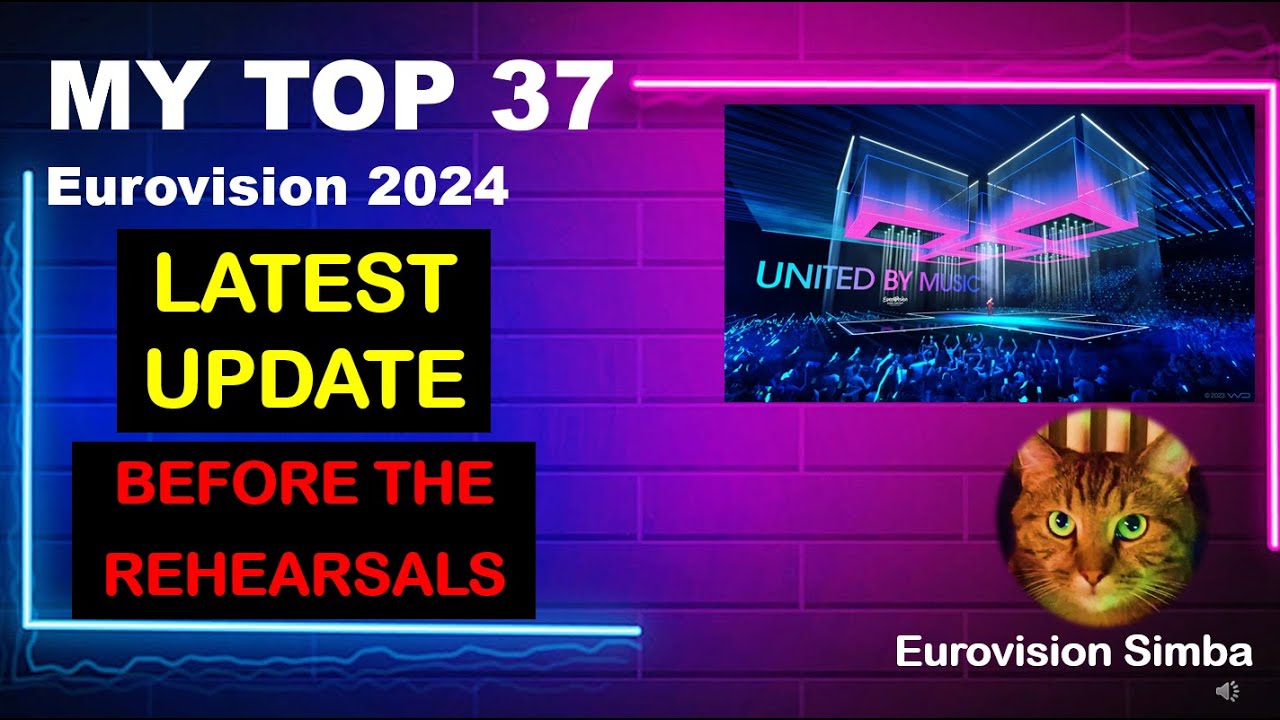 EUROVISION 2024 – MY TOP 37 UPDATE BEFORE REHEARSALS