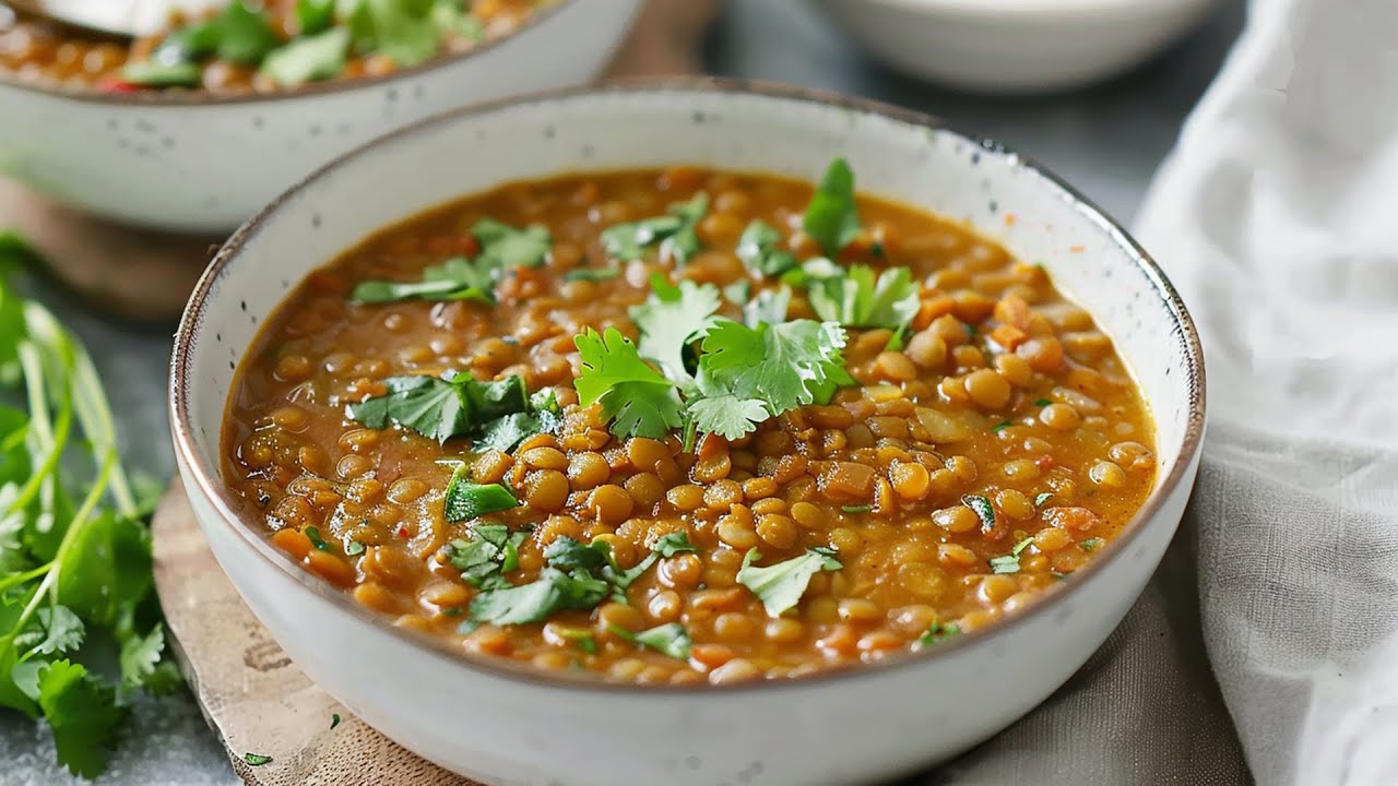 Brown Lentil Curry Recipe &bull; Whole Masoor Dal Recipe &bull; How To Make Dal &bull; Masoor Ki Dal