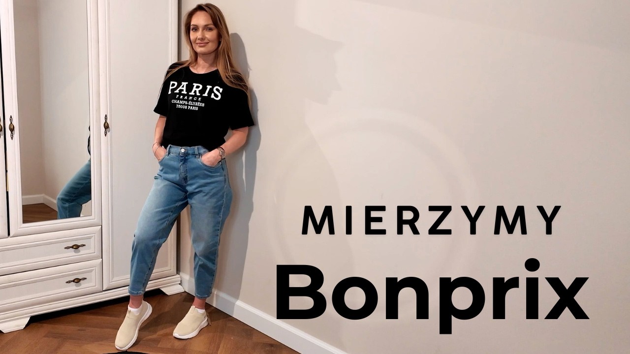 MIERZYMY: Bonprix - spodnie jeansowe, buty, bluzki