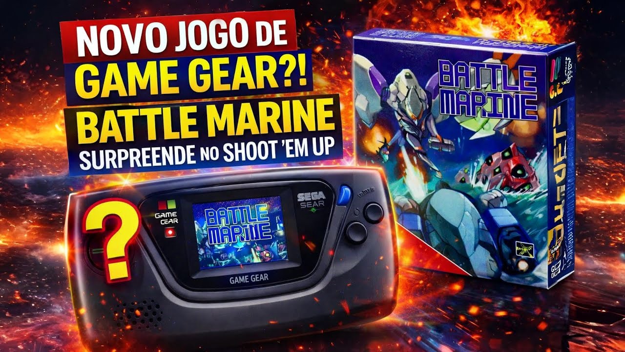 Novo Jogo de Game Gear?! Battle Marine Surpreende no Shoot ’em Up #GameGear #retrogaming